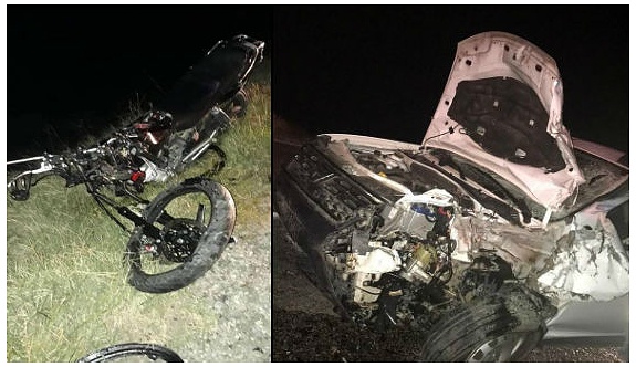 Otomobil ile motosiklet kafa kafaya çarpıştı: 2 ölü, 1 yaralı