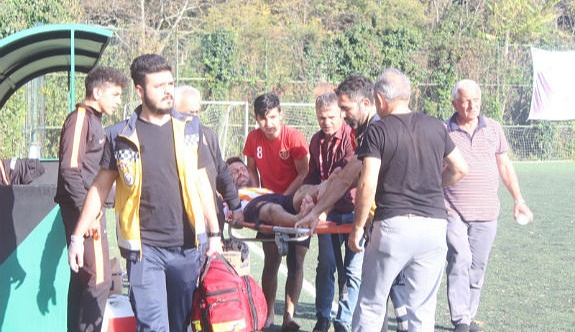 Zonguldak'ta Amatör maçta korkutan an
