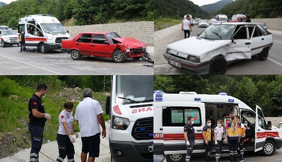  Zonguldak’ta iki araç çarpıştı: 4 yaralı