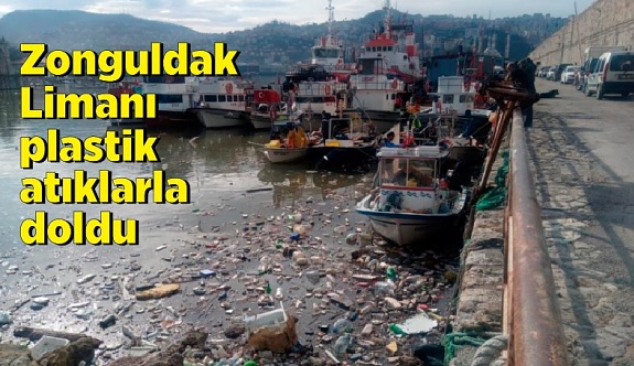 Zonguldak Limanı plastik atıklarla doldu