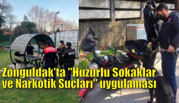 Zonguldak'ta "Huzurlu Sokaklar ve Narkotik Suçları" uygulaması