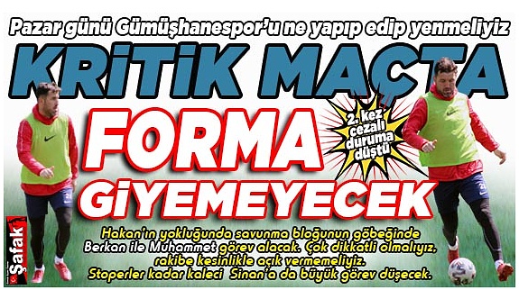 Zonguldak Kömürspor’da Hakan cezalı, 5 futbolcu sarı kart ceza sınırında