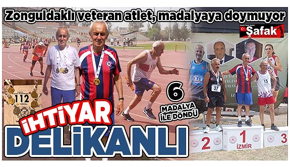 73 yaşında katıldığı Türkiye Şampiyonası’nda 6 madalya kazandı