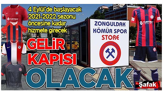 Zonguldak Kömürspor’dan mini taraftar mağazası