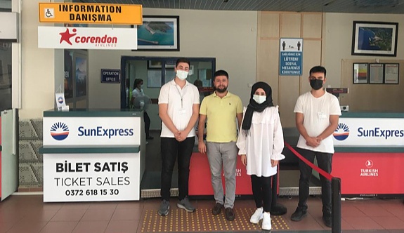 Çaycuma MYO öğrencileri stajlarını Çaycuma havalimanında yaptı
