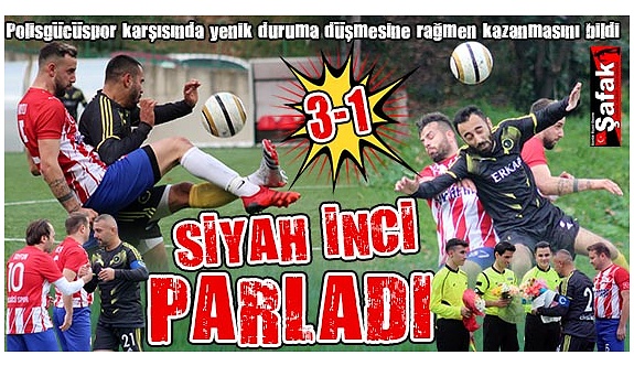 Siyah İncispor, Polisgücü engelini 3 golle aştı : 3-1