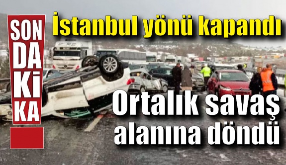 İstanbul yönü kapandı! Bolu'da zincirleme kaza: 12 araç birbirine girdi