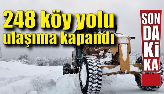 Karabük'te 248 köy yolu ulaşıma kapandı