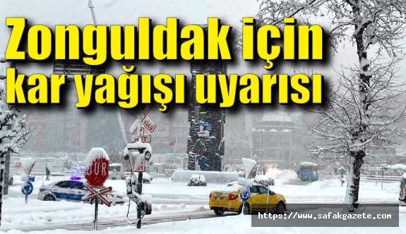 Meteorolojiden Zonguldak için  yoğun kar yağışı uyarısı