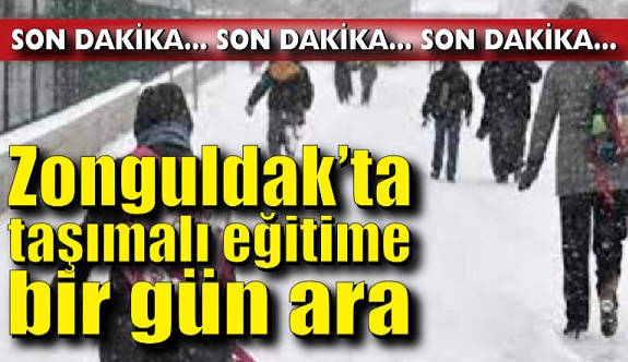 Zonguldak'ta okullara kar engeli