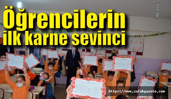 Zonguldak'ta öğrencilerin ilk karne sevinci