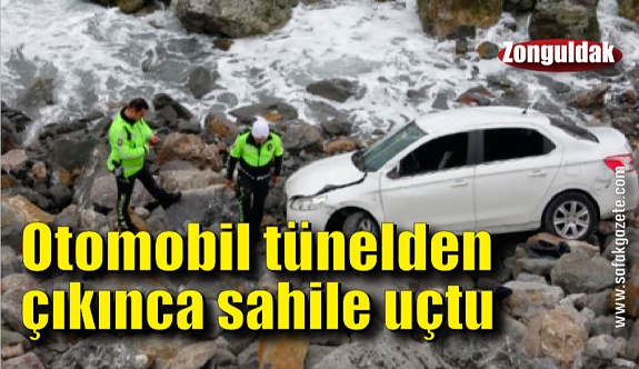 Zonguldak’ta otomobil sahil kenarına uçtu: 1 yaralı