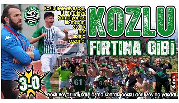 55 dakika 10 kişi oynayan Kozlu Belediyespor farklı kazandı: 3-0