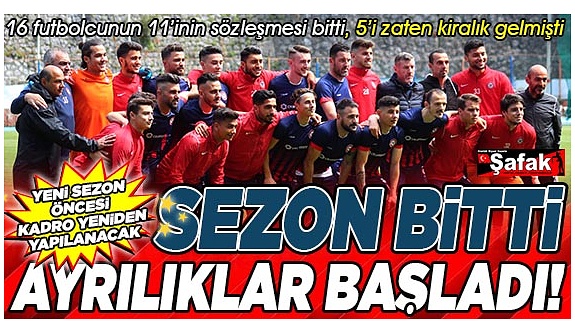 Zonguldak Kömürspor’da 16 futbolcuyla yollar resmi olarak ayrıldı!
