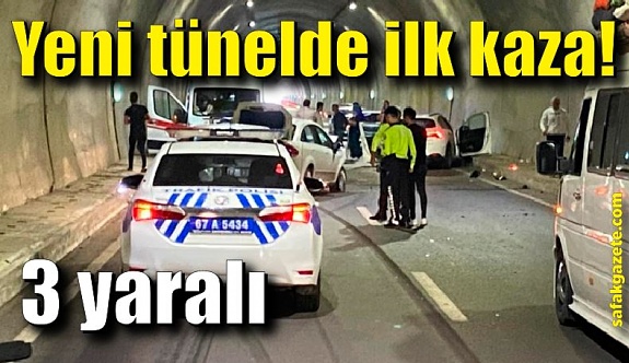 Zonguldak’ta yeni tünelde kaza! 3 yaralı