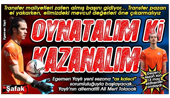 Zonguldak Kömürspor, kalede “Sergen Yalçın modeli”ni uygulayacak
