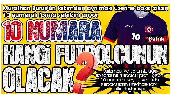 Zonguldak Kömürspor’da 10 numaralı forma boşta!