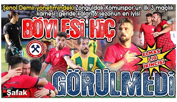 7 yıldır 2 Lig’de mücadele eden Zonguldak Kömürspor’dan en iyi sezon başlangıcı