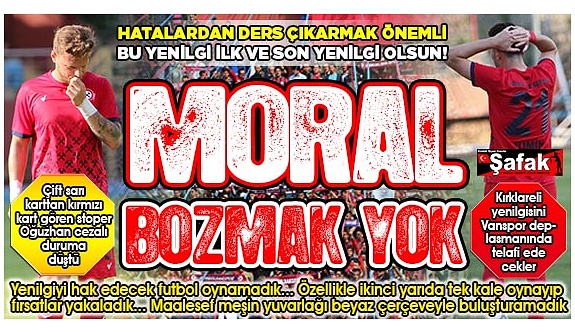 Bu yenilgi Zonguldak Kömürspor için dünyanın sonu değil! Ders çıkarıp önümüze bakacağız
