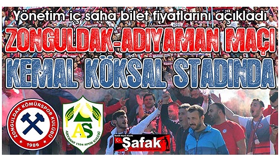 Zonguldak Kömürspor-Adıyaman maçının bilet fiyatları ne kadar? Yönetim açıkladı