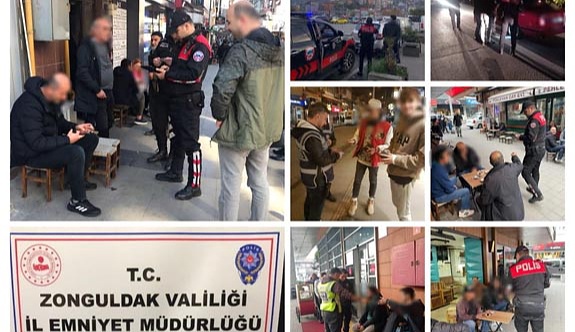 Zonguldak'ta 192 personelle bin 86 kişi sorgulandı
