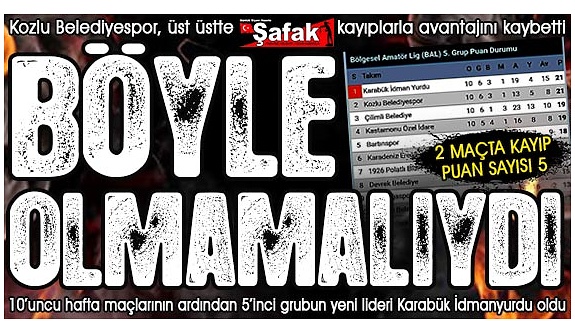 Liderlik Kozlu Belediyespor’dan Karabük İdmanyurdu’na geçti!
